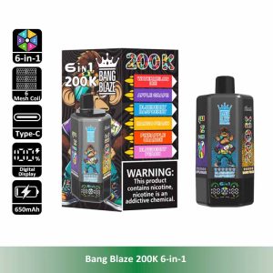 2 Watermelon Ice Bang Blaze 200K 6 in 1 200000 Puffs 6 Taste Vape Wholesale
