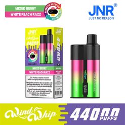 2 Mixed Berry White Peach Razz JNR WindWhip 44K Puffs 2 in 1 Disposable Vape Wholesale