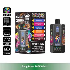 3 Grape Ice 1 Bang Blaze 200K 6 in 1 200000 Puffs 6 Taste Vape Wholesale