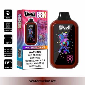 3 Watermelon ice Uwin 68K 68000 Puffs Digital Box Disposable Vape Wholesale
