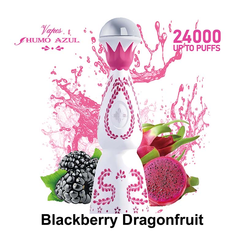 4# Blackberry Dragonfruit Humo Azul 24000 Puffs Pink Color Disposable Vape Wholesale