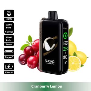 4 Cranberry Lemon WAKA Jupiter 50000 Puffs 5% Nic Disposable Vape Wholesale