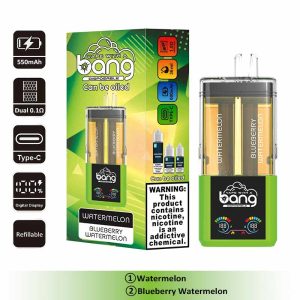 4 Watermelon Bang 60000 2 in 1 60K Puffs Refillable Oil Vape Wholesale