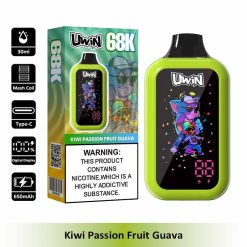 5 Kiwi Passion fruit guava Uwin 68K 68000 Puffs Digital Box Disposable Vape Wholesale