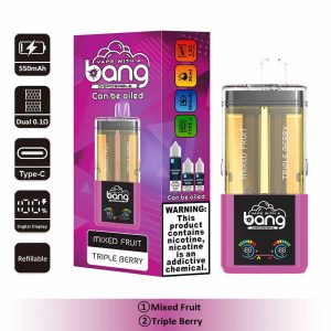 5 Mixed Fruit Bang 60000 2 in 1 60K Puffs Refillable Oil Vape Wholesale