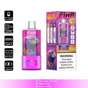 6 Pineapple Coconut FIHP Triple 90K 3 in 1 90000 Puffs 3 Flavor Vape Wholesale