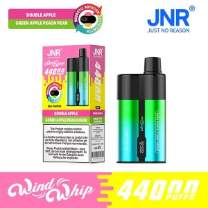 9 Double appleGreen Apple Peach Pear JNR WindWhip 44K Puffs 2 in 1 Disposable Vape Wholesale