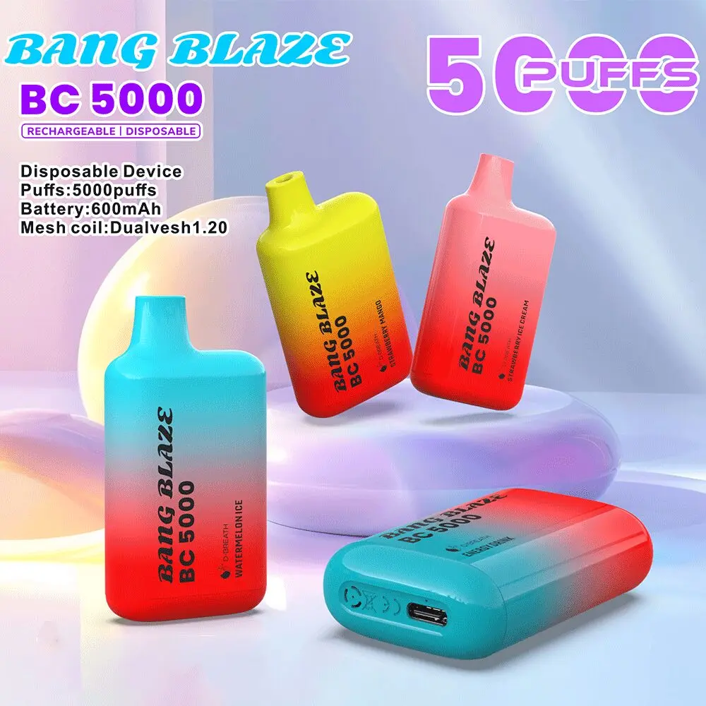 Bang Blaze BC 5000 Puffs Disposable Vape Wholesale Starter Kit 600mAh Reachargeable Battery Bang Blaze BC 5000 Puffs Disposable Vape Wholesale Starter Kit 650mAh Rechargeable Battery