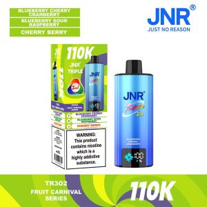 Blueberry Cherry Cranberry Blueberry Sour Raspberry Cherry Berry JNR Triple 110K 3 in 1 110000 Puffs 3 Flavor Vape Wholesale