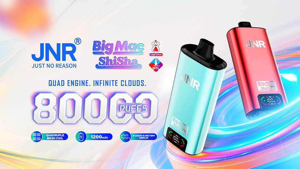 JNR BigMac Shisha 80000 Puffs Disposable Vape Wholesale DTL Vape
