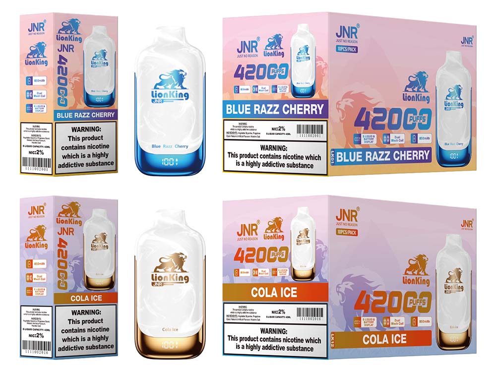 JNR Lion King 42K 42000 Puffs Disposable Vape Wholesale Dual Mesh Coil 20 Flavors