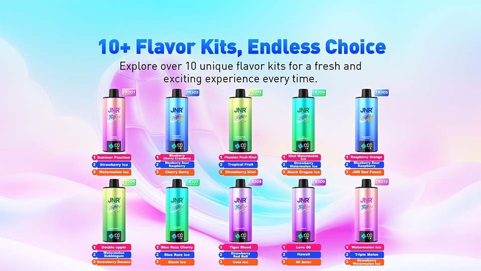 JNR Triple 110K 3 in 1 110000 Puffs 3 Flavor Vape Wholesale 10 Flavors 3 Flavors in One Vape