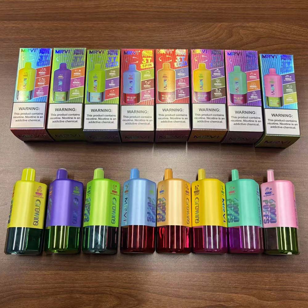 MRVI Growing 60K 3 in 1 60000 Puffs Triple Flavors Vape Three Flavors in One Disposable Vape 48ml Capacity LED Display