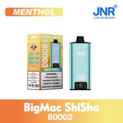 Menthol JNR BigMac Shisha 80000 Puffs Disposable Vape Wholesale
