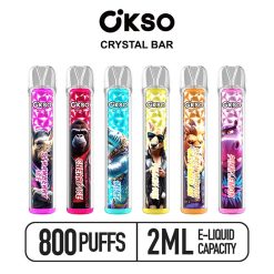 OKSO Crystal Bar 800 Puffs Disposable Vape Wholesale Starter Kit