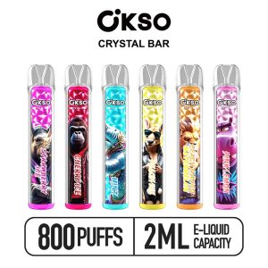 OKSO Crystal Bar 800 Puffs Disposable Vape Wholesale Starter Kit
