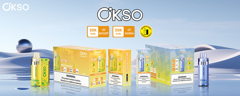 OKSO Switch Kit 50K Puffs Disposable Vape Pod Kit Wholesale Packaging Details