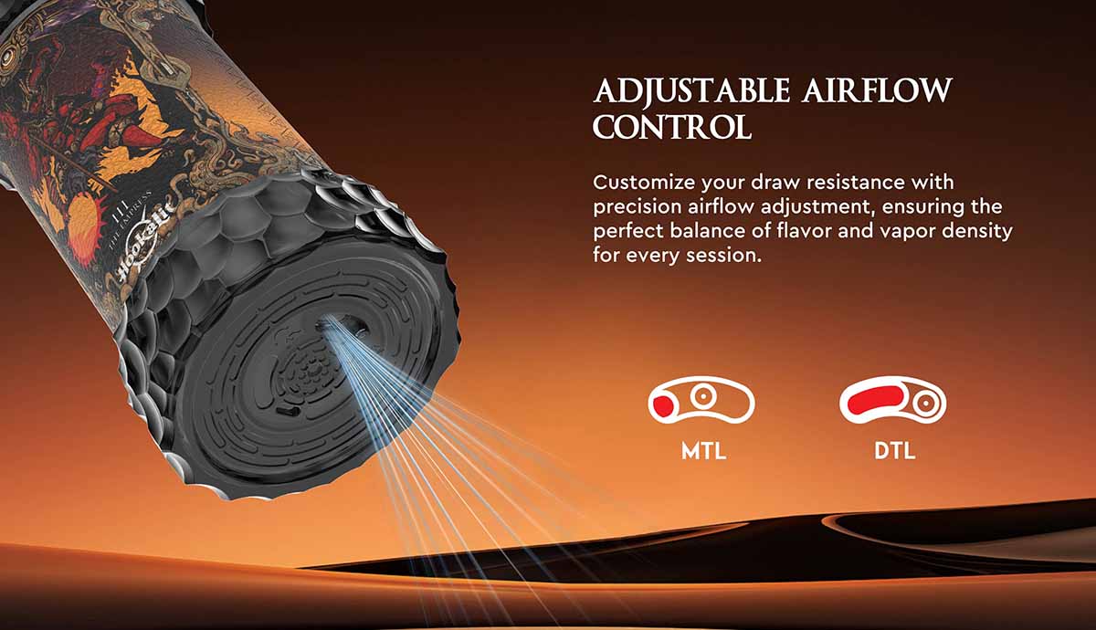 Olit Hookalit Mega 200K Puffs Shisha Hookah Vape Wholesale DTL&MTL Vape Airflow Control