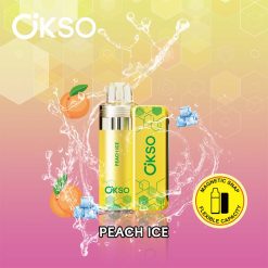 Peach Ice OKSO Switch Kit 50K Puffs Disposable Vape Pod Kit Wholesale