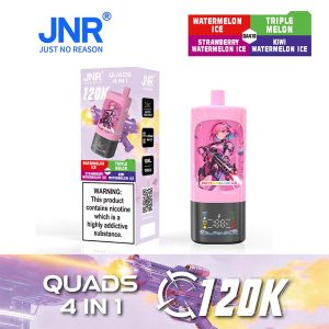 Refreshing Melon & Fruit Series JNR Quads 120K 4 in 1 120000 Puffs 4 Flavor Vape Wholesale