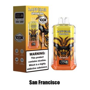 San Francisco Happ Bar GR100K Pro 100000 Puffs Disposable Vape Wholesale