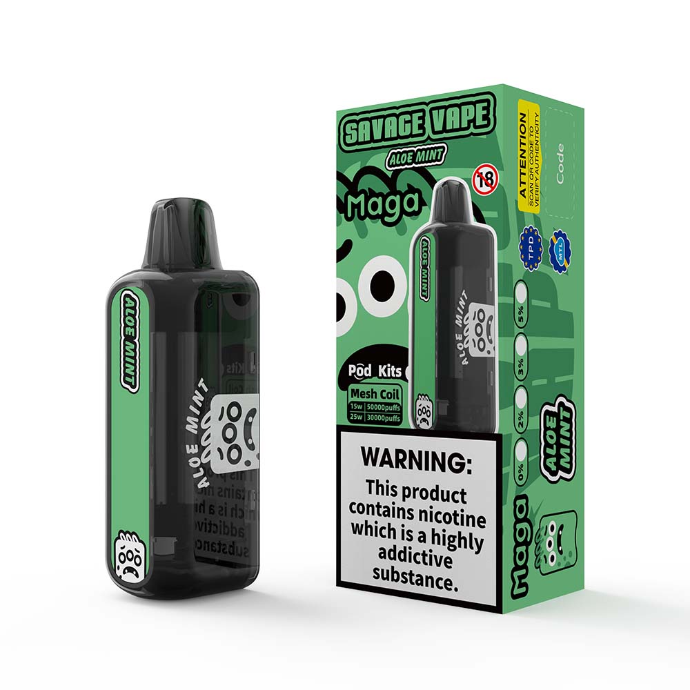 Savage Maga 50000 Pod 50K Puffs Disposable Vape Wholesale 12 Flavors Replaceable Dual Mesh Coil Savage Maga 50000 Pod 50K Puffs Disposable Vape Wholesale 12 Flavors Replaceable Dual Mesh Coil