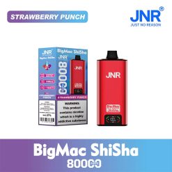 Strawberry Punch JNR BigMac Shisha 80000 Puffs Disposable Vape Wholesale