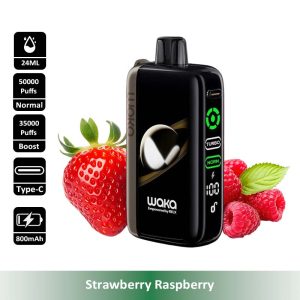 Strawberry Raspberry WAKA Jupiter 50000 Puffs 5% Nic Disposable Vape Wholesale