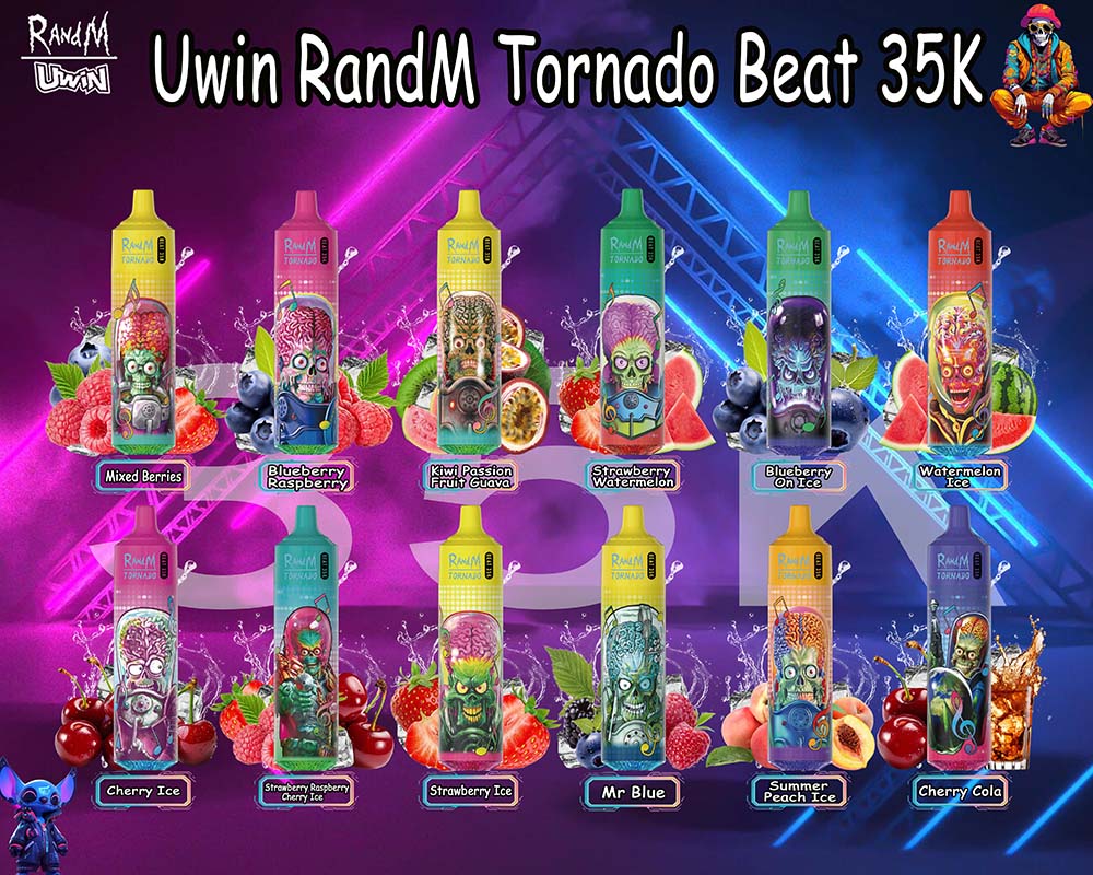 Uwin RandM Tornado Beat 35K Puffs Disposable Vape Wholesale Music sync RGB lights 850mAh Battery 12 Flavors Uwin RandM Tornado Beat 35K Puffs Disposable Vape Wholesale Music sync RGB lights 850mAh Battery 12 Flavors