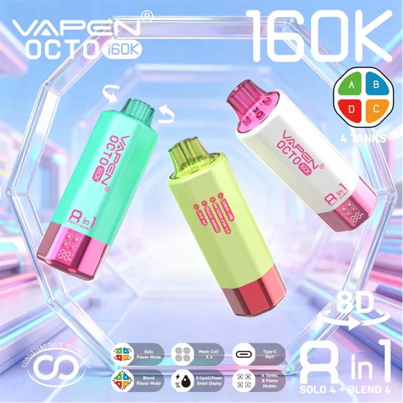 VAPEN OCTO 160K Puffs 8 in 1 Disposable Vape Wholesale 1