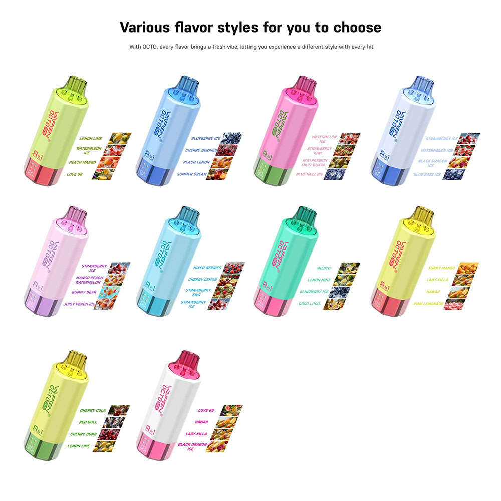 VAPEN OCTO 160K Puffs 8 in 1 Disposable Vape Wholesale 10 Flavors Smart LED Display VAPEN OCTO 160K Puffs 8 in 1 Disposable Vape Wholesale 10 Flavors Smart LED Display
