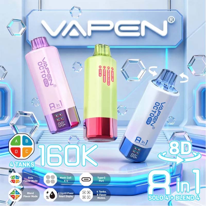 VAPEN OCTO 160K Puffs 8 in 1 Disposable Vape Wholesale 2