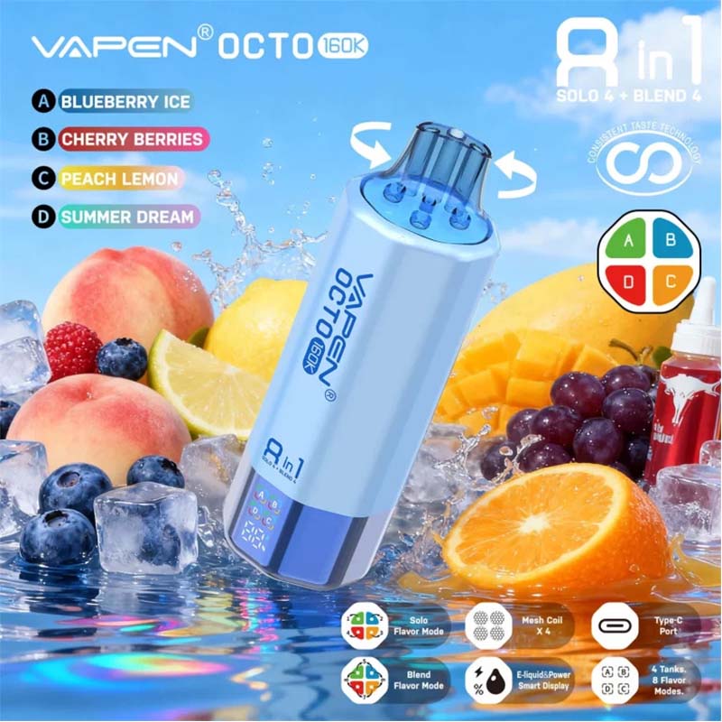 VAPEN OCTO 160K Puffs 8 in 1 Disposable Vape Wholesale 3
