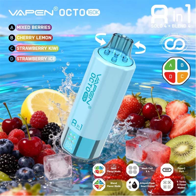 VAPEN OCTO 160K Puffs 8 in 1 Disposable Vape Wholesale 9