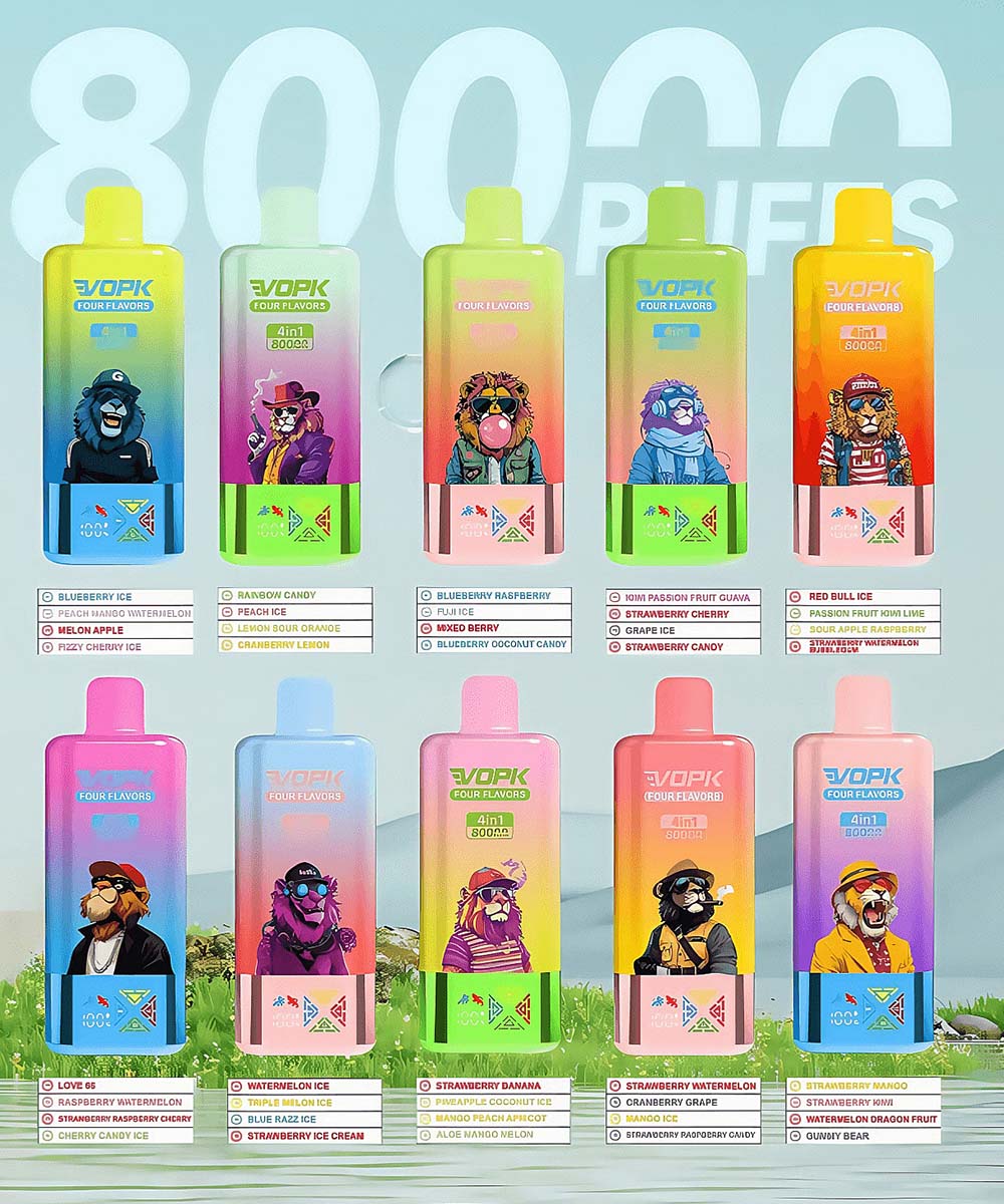 VOPK Four Flavors 80000 4 in 1 80K Puffs Vape Wholesale Four Flavors in One Device Four Independent Oil Tank Four Mesh Coil