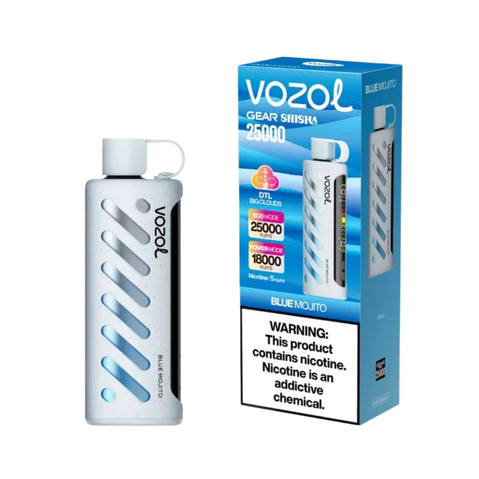 Vozol Gear Shisha 25000 Puffs Disposable Vape Wholesale Blue Mojito