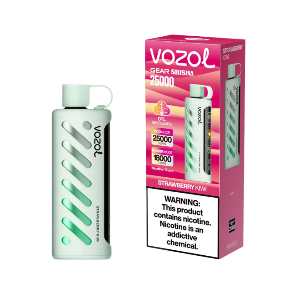Vozol Gear Shisha 25000 Puffs Disposable Vape Wholesale Strawberry Kiwi