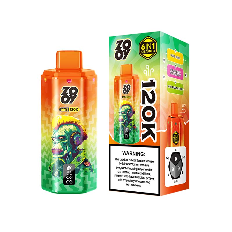 Zooy 120K 6 in 1 120000 Puffs 6 Flavors Vape Wholesale 12