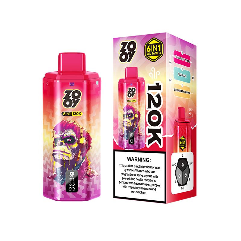 Zooy 120K 6 in 1 120000 Puffs 6 Flavors Vape Wholesale 7