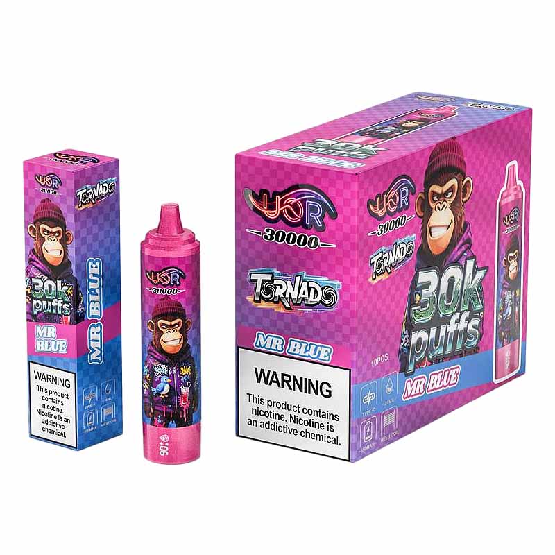 mr blue UOR Tornado 30000 Puffs 2% 5% Nic Disposable Vape Wholesale