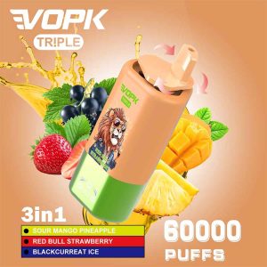 sour mango pineapple VOPK Triple 60000 3 in 1 60K Puffs Vape Wholesale