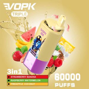 strawberry banana VOPK Triple 60000 3 in 1 60K Puffs Vape Wholesale