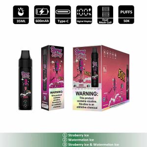 02 Straberry Ice Bang King Triple 50K 50000 Puffs 3 in 1 Disposable Vape Wholesale