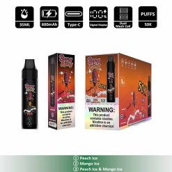 03 Peach Ice Bang King Triple 50K 50000 Puffs 3 in 1 Disposable Vape Wholesale