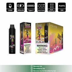 08 Banana Ice Bang King Triple 50K 50000 Puffs 3 in 1 Disposable Vape Wholesale