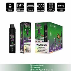 09 Double Apple Bang King Triple 50K 50000 Puffs 3 in 1 Disposable Vape Wholesale
