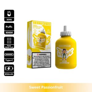 10 Sweet Passionfruit Savage Fitness 30000 30K Puffs Disposable Vape Wholesale