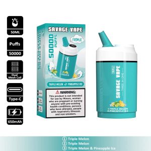 2 Triple Melon Savage Triple 50000 3 in 1 50K Puffs Vape Wholesale