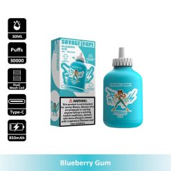 3 Blueberry Gum Savage Fitness 30000 30K Puffs Disposable Vape Wholesale