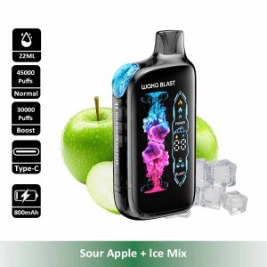 4 Sour Apple WAKA Blast 45000 45K Puffs Disposable Vape Wholesale
